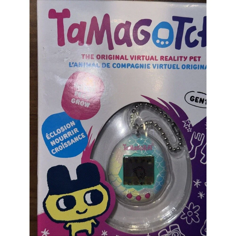 Tamagotchi Gen 1 Virtual Pet Teal Mermaid Shell Bandai New